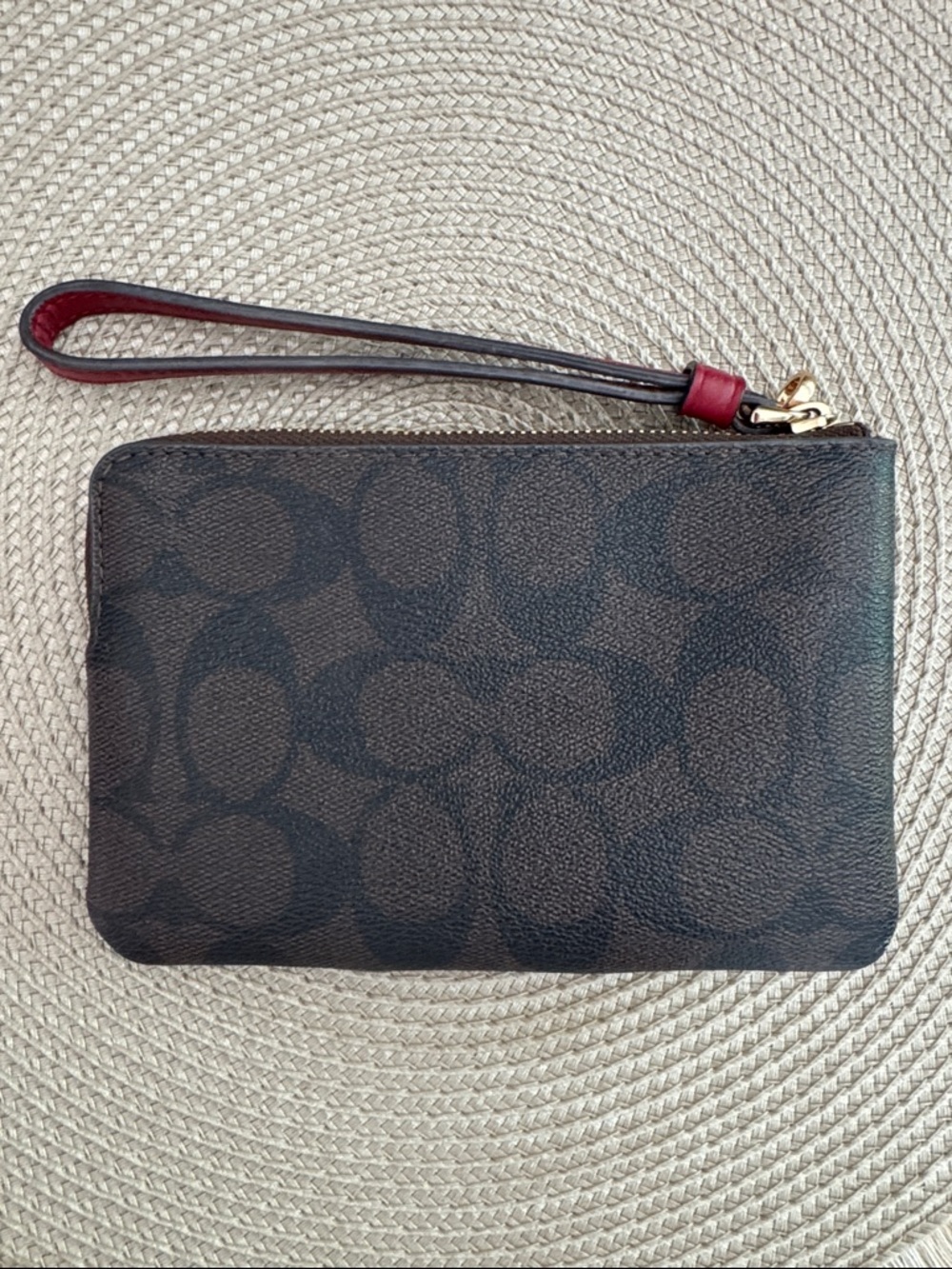 COACH Wristlet Choice Signature Monogram w/ Cherry Charm OR Purple w/ Star - Picture 6 of 8